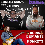 Interview de Boris du groupe Monkey3 lundi 04/30 à 20h30